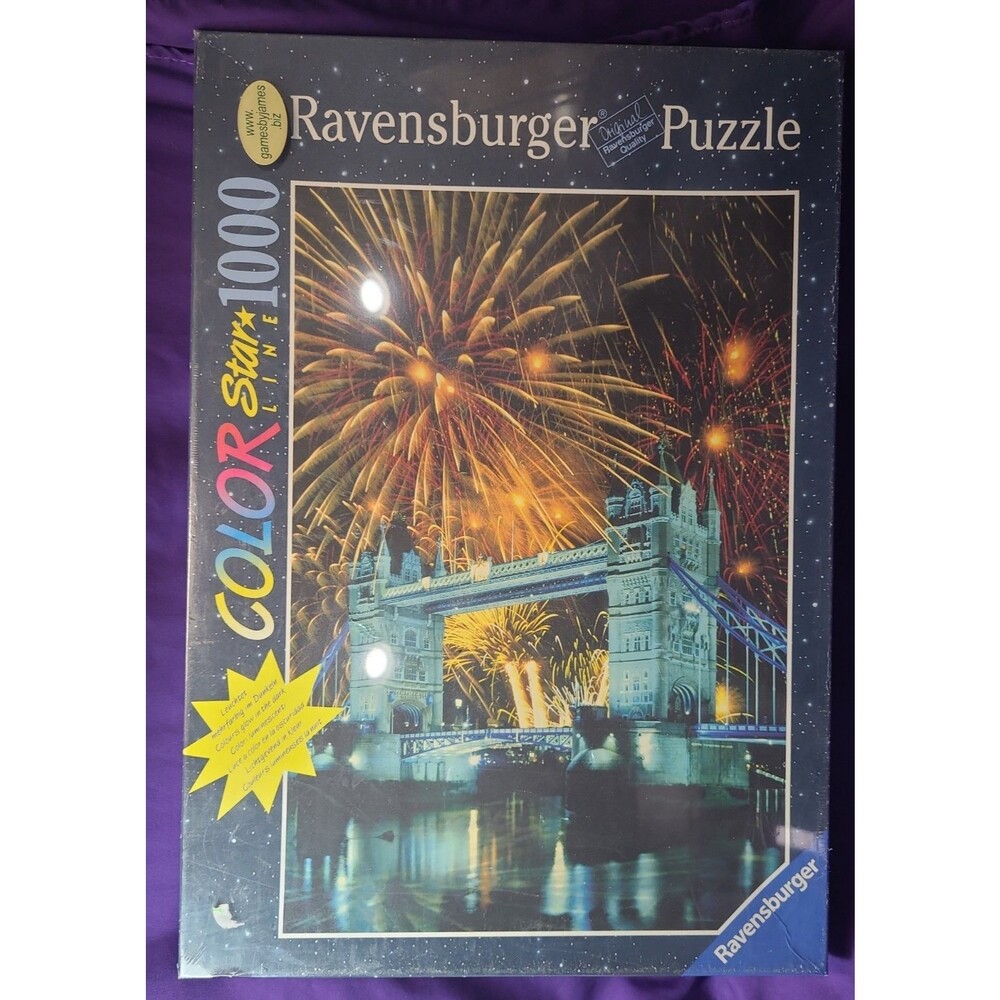 Brand New Sealed Ravensburger Puzzle #16 1104 1 Color Star Line Tower Bridge